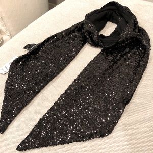 Brand New INC Sequin Scarf Black